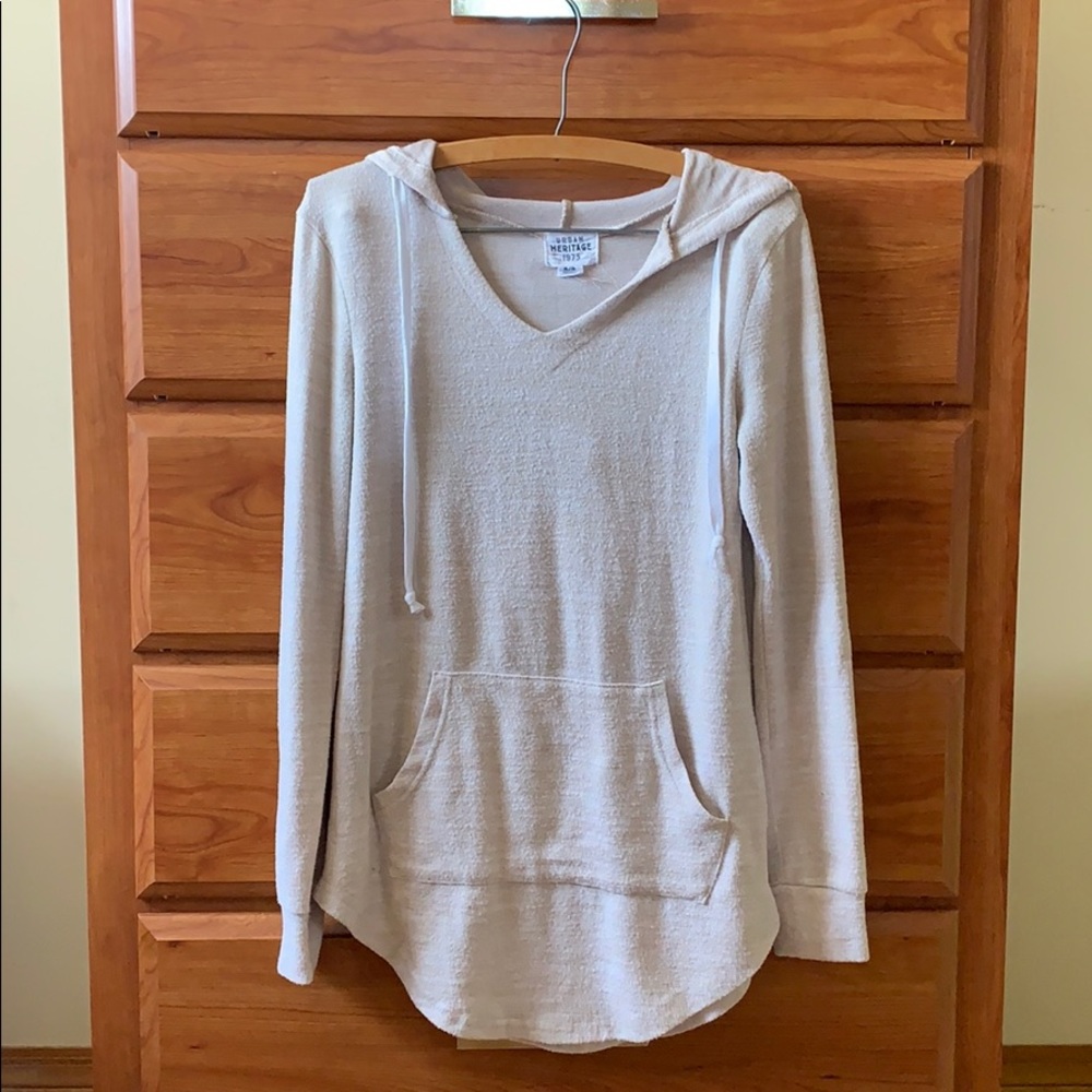 Urban Heritage Cream Sweater Hoodie